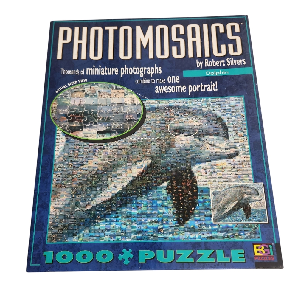 Photomosaics Dolphin Jigsaw Puzzle 1000 Pieces Robert Silvers